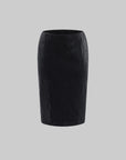 ROVENTE Faux Leather Tailored Blazer & Pencil Skirt Set