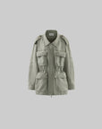 ROVENTE Washed Utility Cinch-Waist Field Jacket