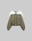 WARDEN EDGE Faux Fur Trim Padded Jacket