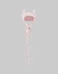 Rase le sol Polka-Dot Satin Little Devil Tie Bonnet - PINKPARKS