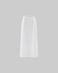 0122stepll Relaxed Linen Suit Set Blazer Pants & Wrap Skirt Overlay