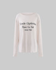 Rase le sol Exude Optimism Sheer Wide-Neck Long Sleeve Top