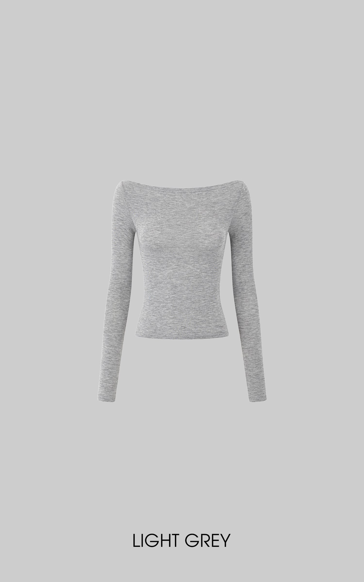 IAMXIAA Off-Shoulder Slim Long Sleeve Knit Top