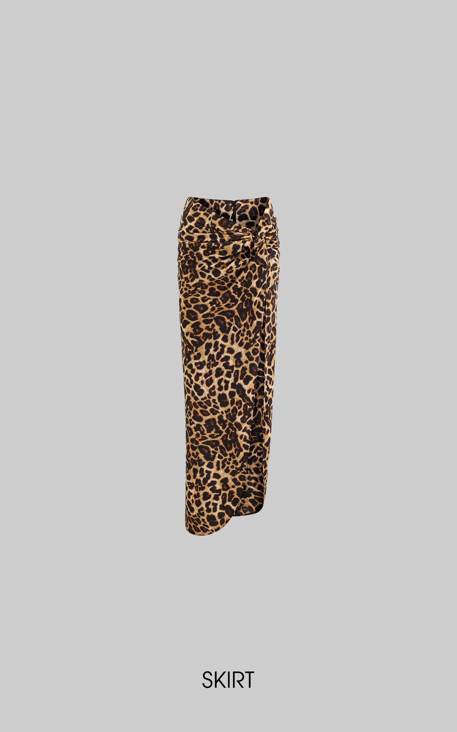 0122stepll 레오파드 하이슬릿 슬림 맥시 스커트