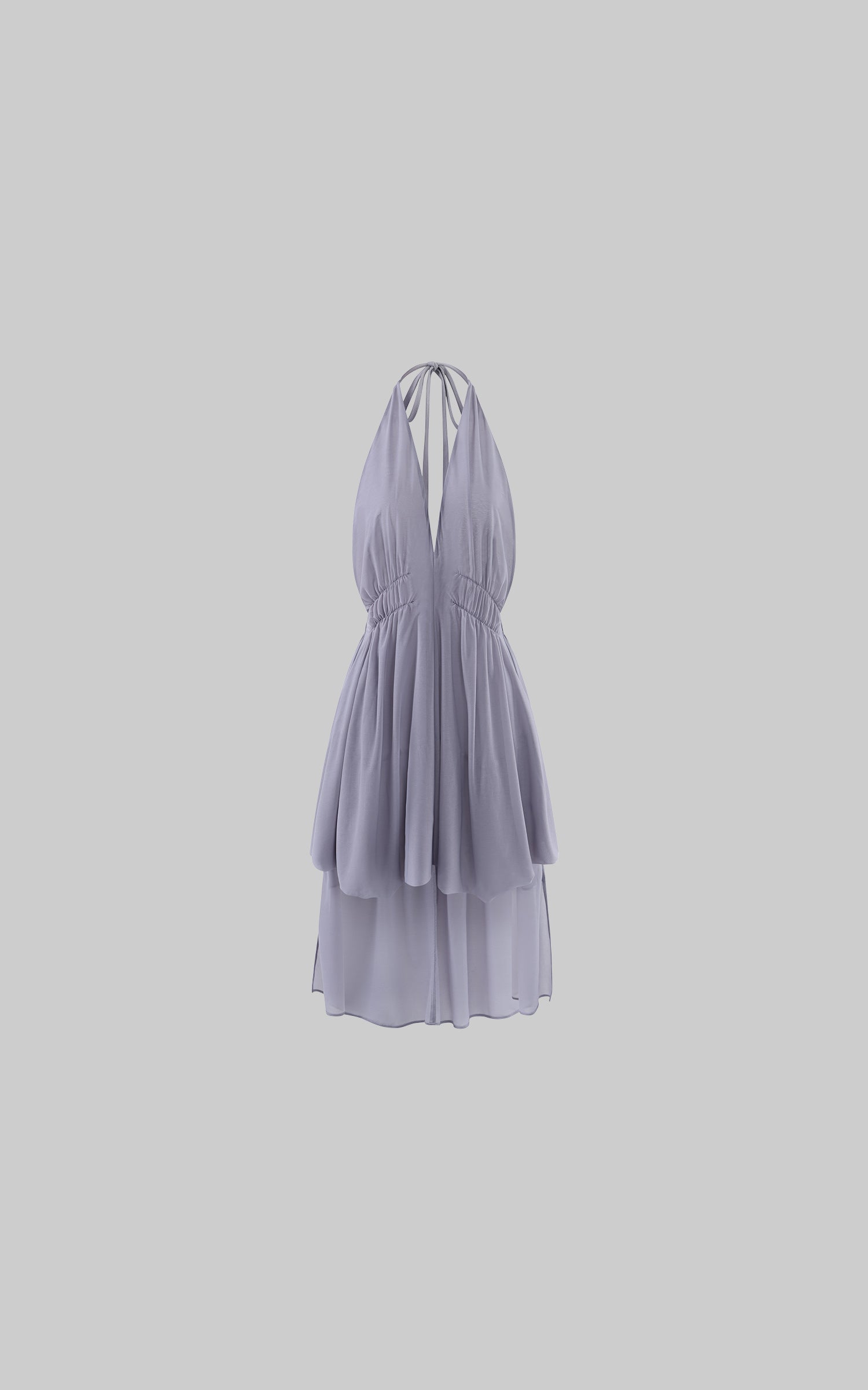 0122stepll Plunge Halter Drape Top