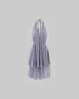 0122stepll Plunge Halter Drape Top