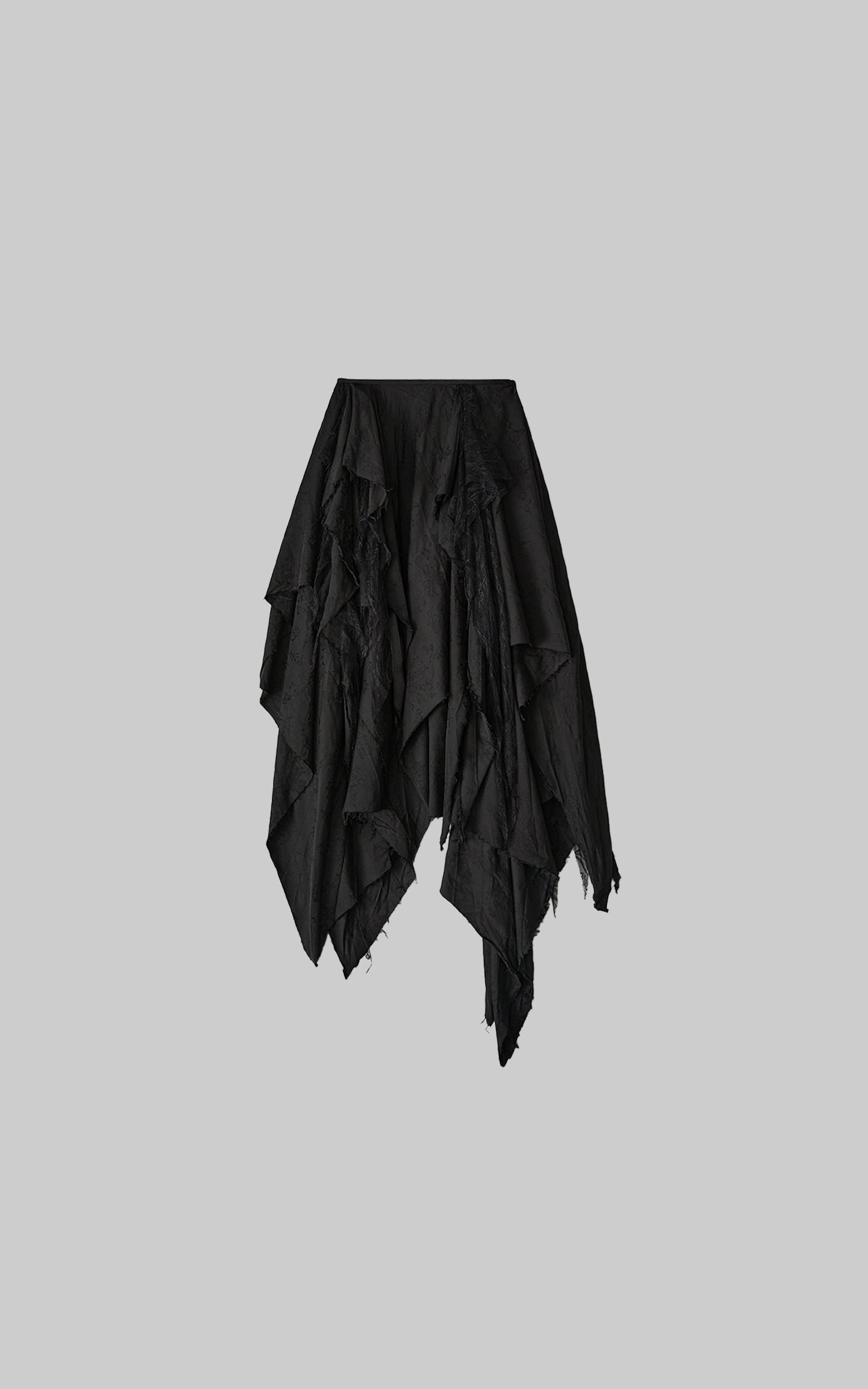 DOINDULGE Layered Asymmetric Jacquard Skirt