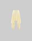 ROVENTE Haut dos nu transparent & Ensemble jupe asymétrique en mousseline