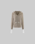 Rase le sol Amor Fati Layered Cuff Zip Hoodie