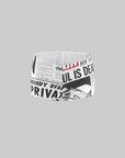 WARDEN EDGE Newspaper Graphic Micro Shorts