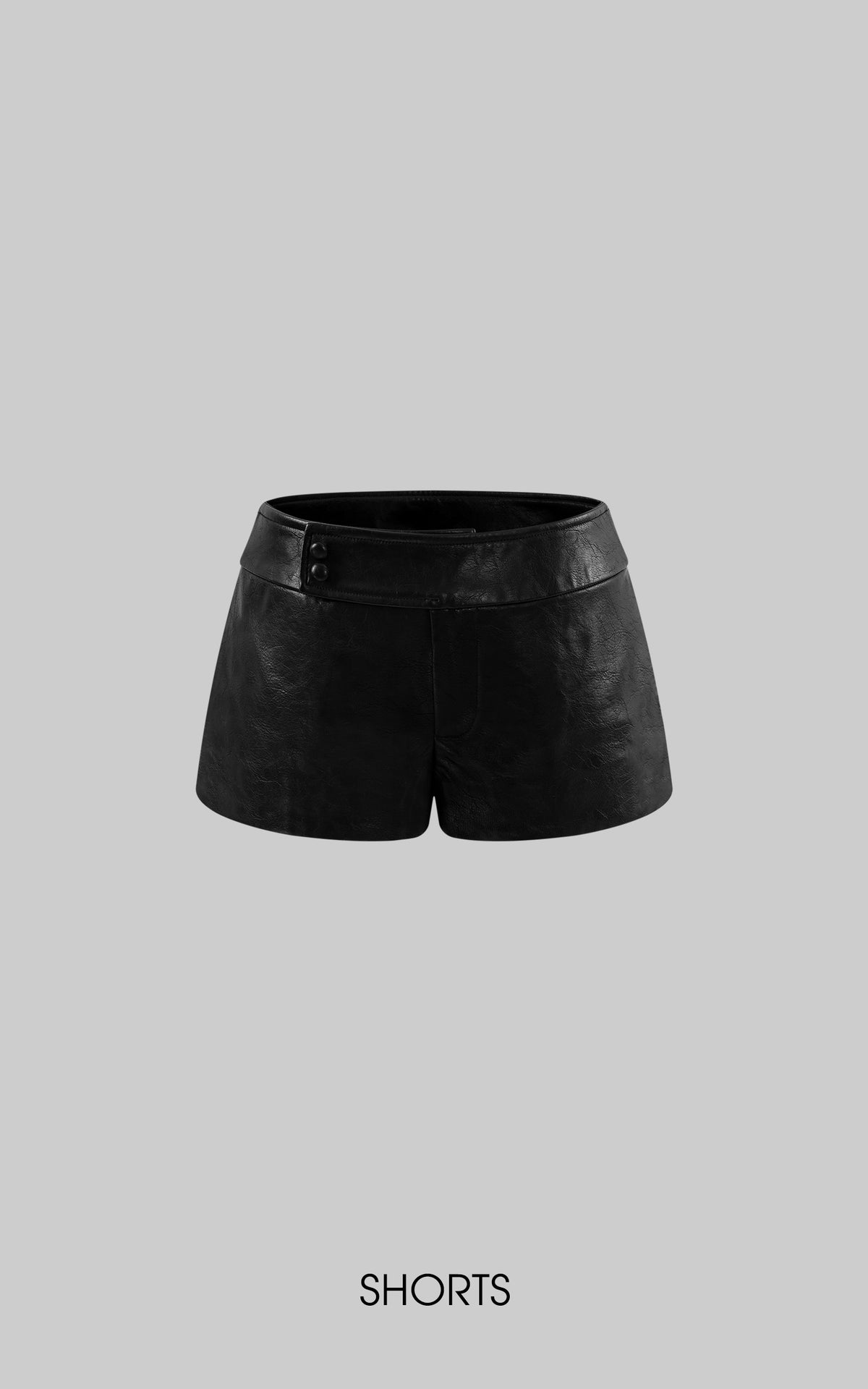 Hydrae Cutout Lace Top &amp; Leather-Look Shorts Set