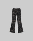 Pantalon cargo évasé camouflage
