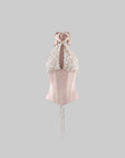 ROVENTE Ensemble Corset Dos-nu Orné & Jupe Mini Froncée