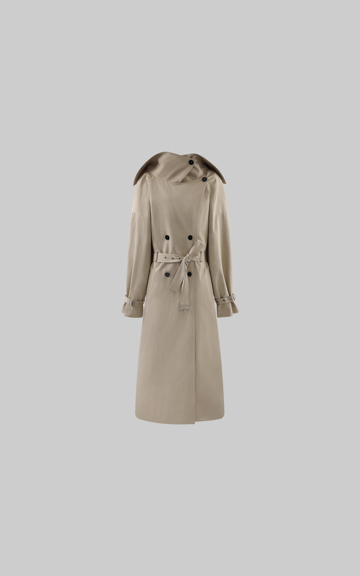 0122stepll Axis High-Neck Oversized Trench Coat
