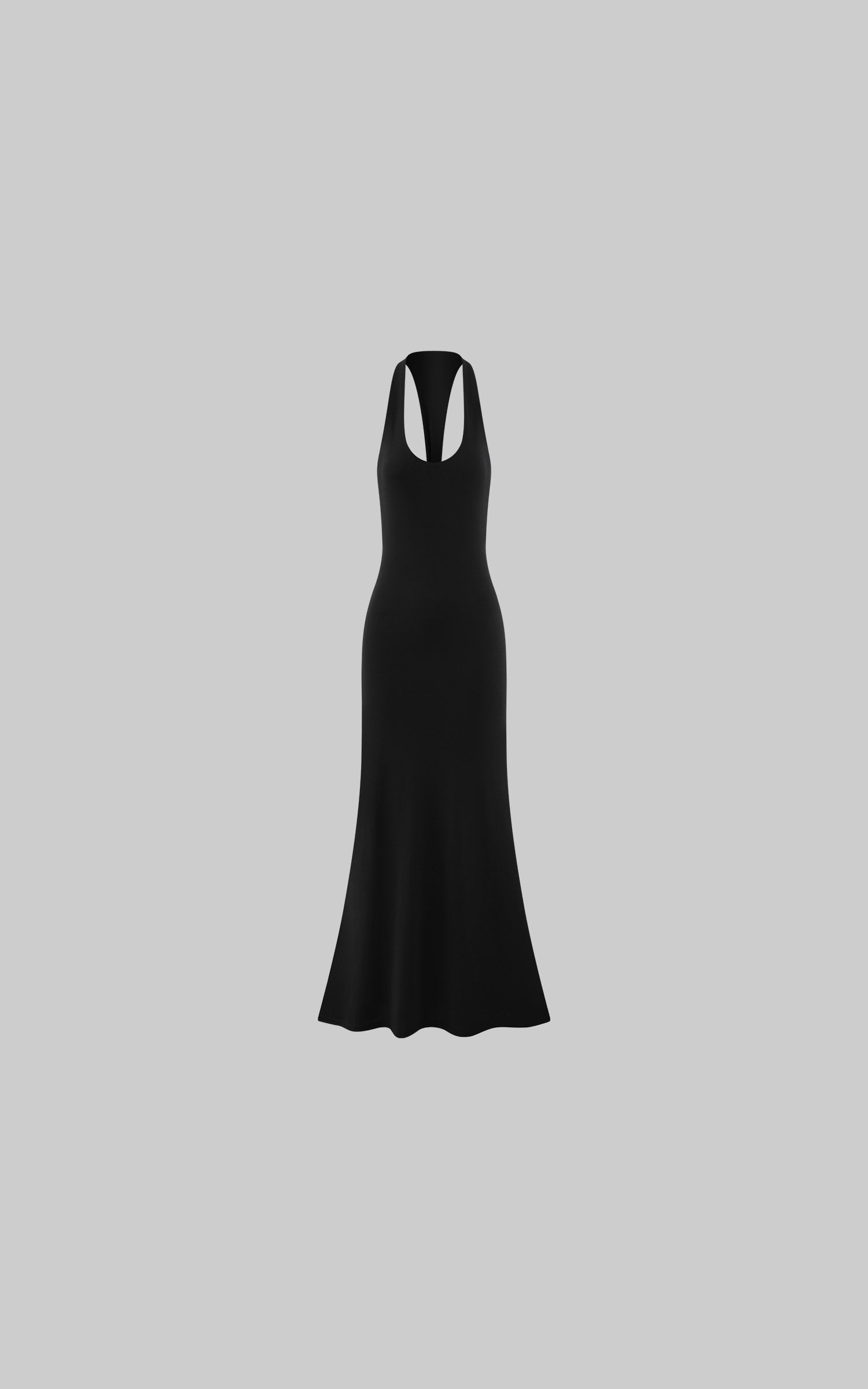 ROVENTE Open Back Hardware Maxi Dress