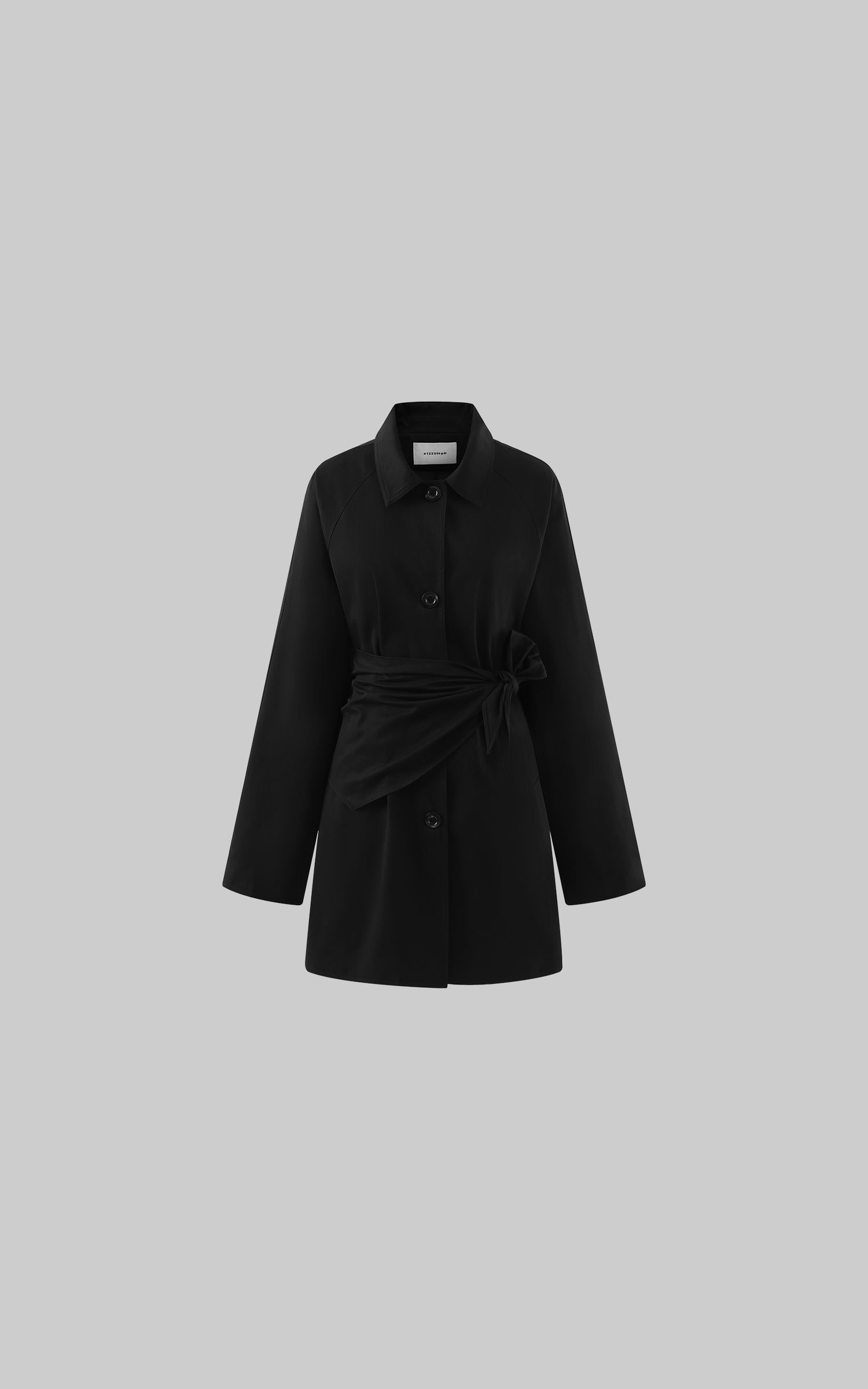 0122stepll Nocturne Wrap Belted Coat