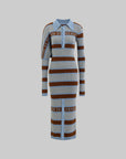 Rase le sol Striped Knit Midi Dress