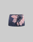 Hydrae Mini-jupe satinée taille basse Vintage Bloom