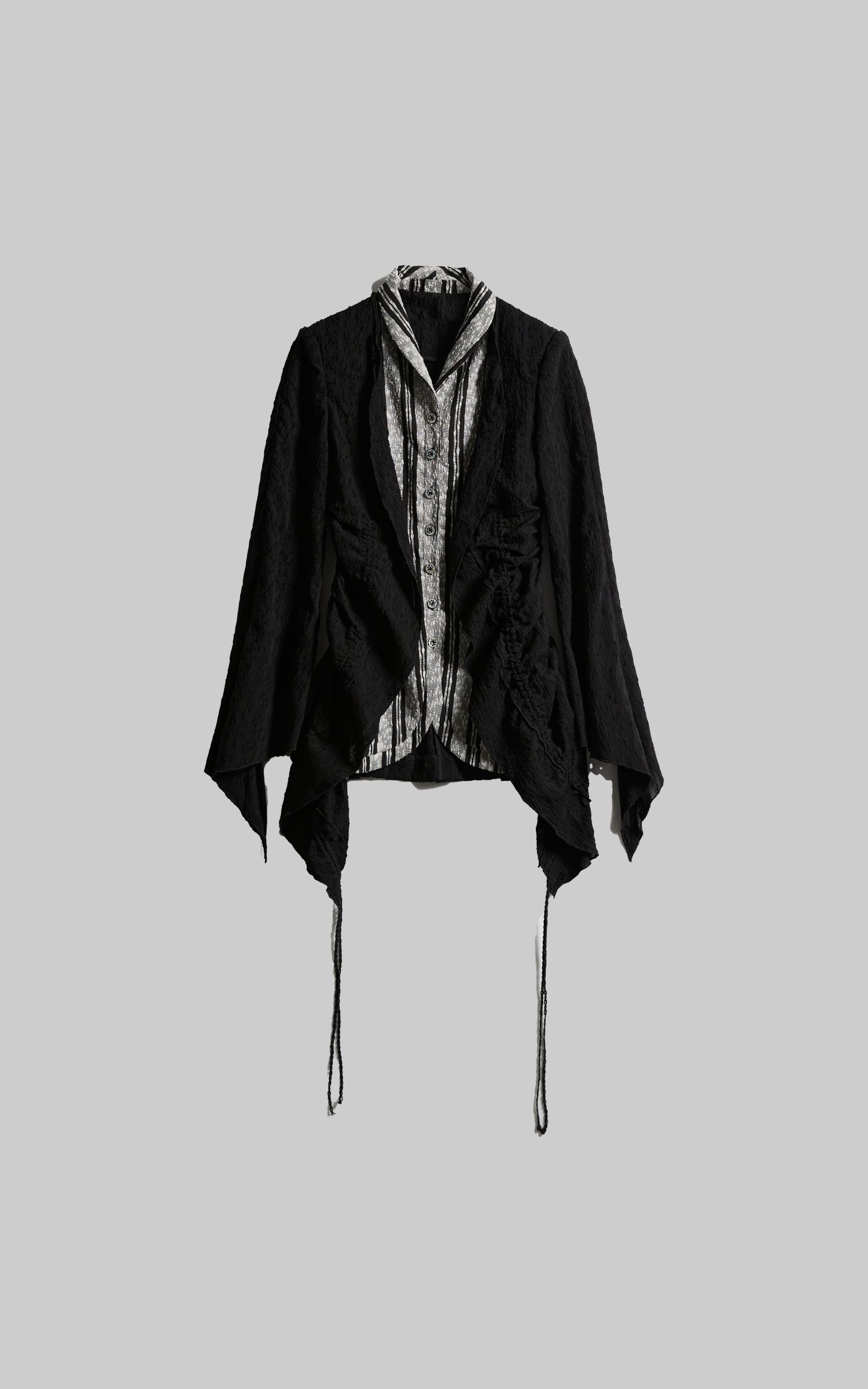 DOINDULGE Textured Striped Collar Shirt