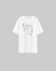 0122stepll 馬のグラフィックオーバーサイズTシャツ