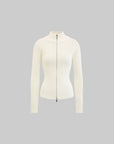 Rase le sol Double Zipper Ribbed Sweater