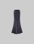 0122stepll Ensemble haut tube drapé asymétrique & jupe longue