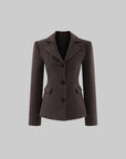 WARDEN EDGE Sculpted Pinstripe Blazer & Mini Skirt Set