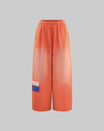 WARDEN EDGE Gradient Wide-Leg Pants with Bold Print