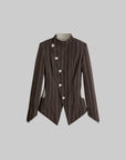 DOINDULGE Veste réversible à col montant asymétrique