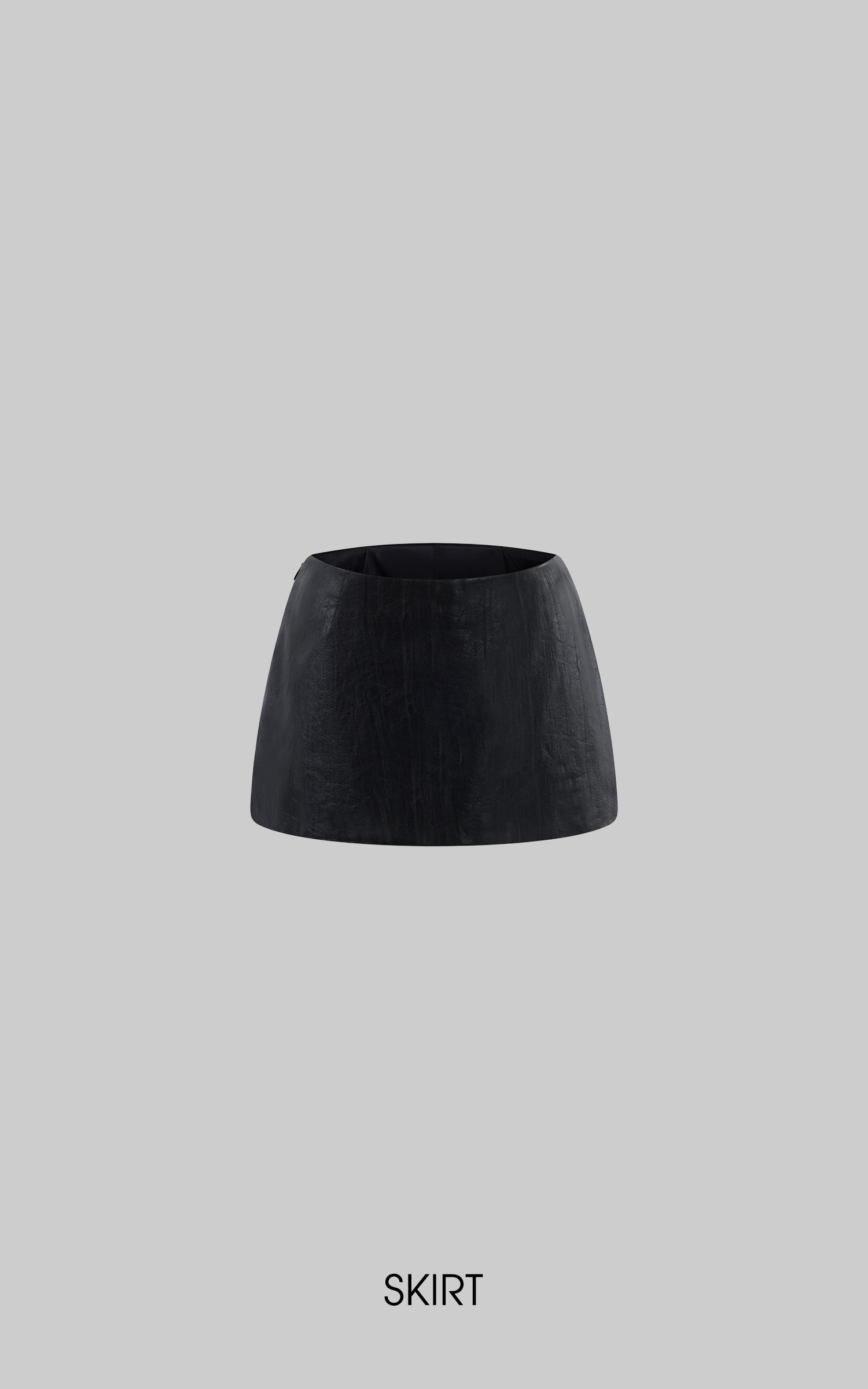 ROVENTE Mock Neck Top &amp; Leather-Look Mini Skirt Set