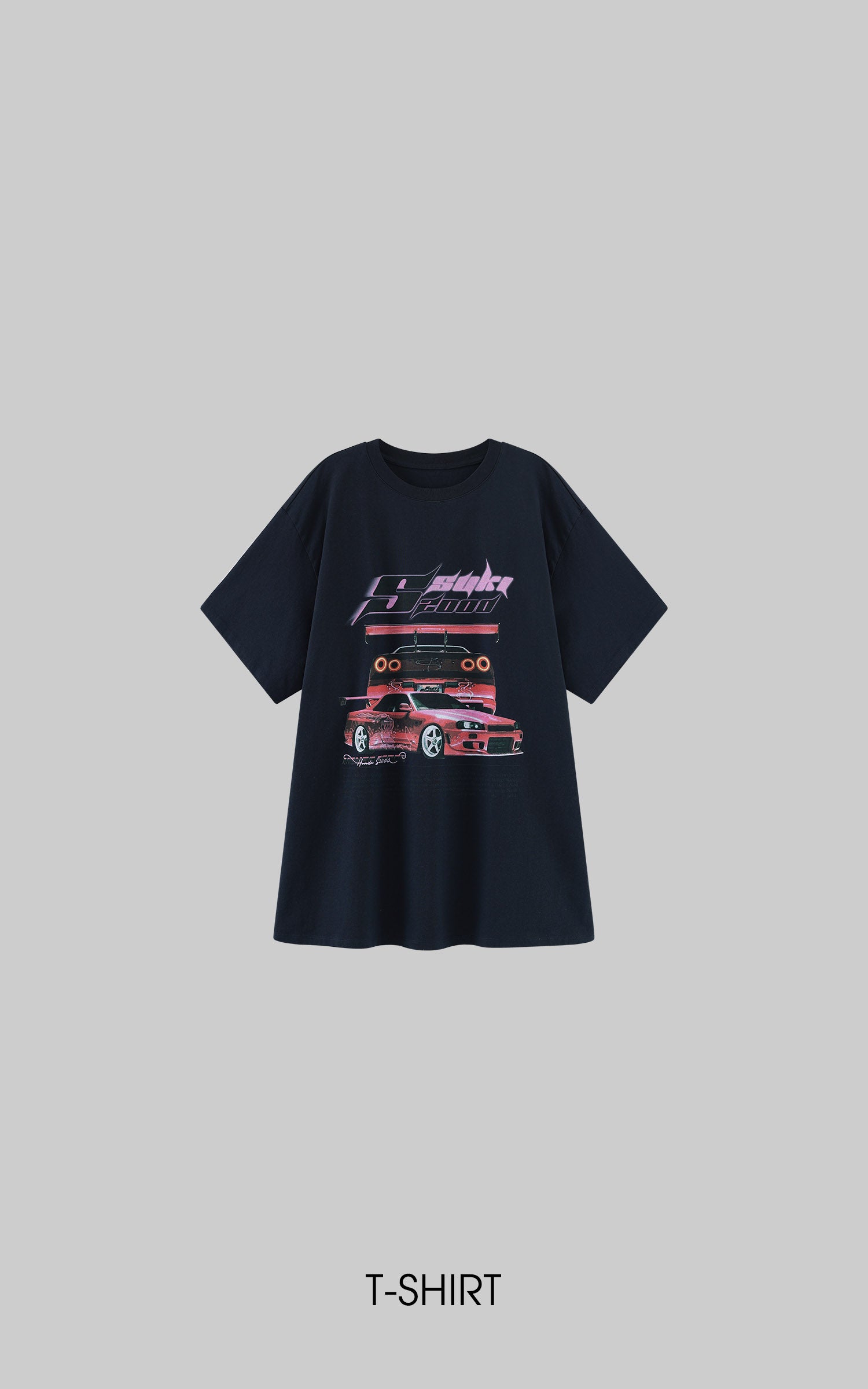 0122stepll スキ2000オーバーサイズグラフィックTシャツ