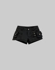 WARDEN EDGE Faux Leather Utility Shorts