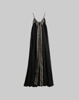 DOINDULGE Black Embroidered Beaded Maxi Dress
