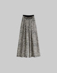 DOINDULGE Beaded Waist Wide Leg Pants