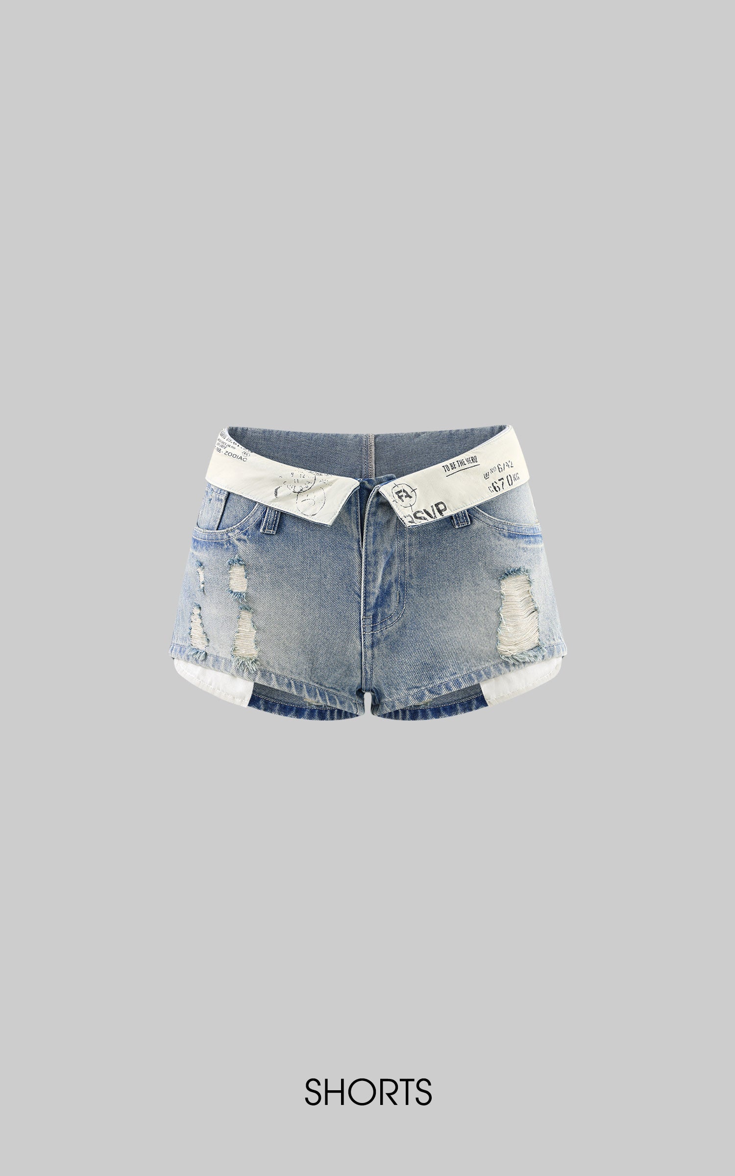 WARDEN EDGE Cherry Sundae Graphic Tee, Ruched Tank Top &amp; Foldover Denim Micro Shorts Set