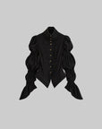 DOINDULGE Victorian High-Neck Puff-Sleeve Blouse