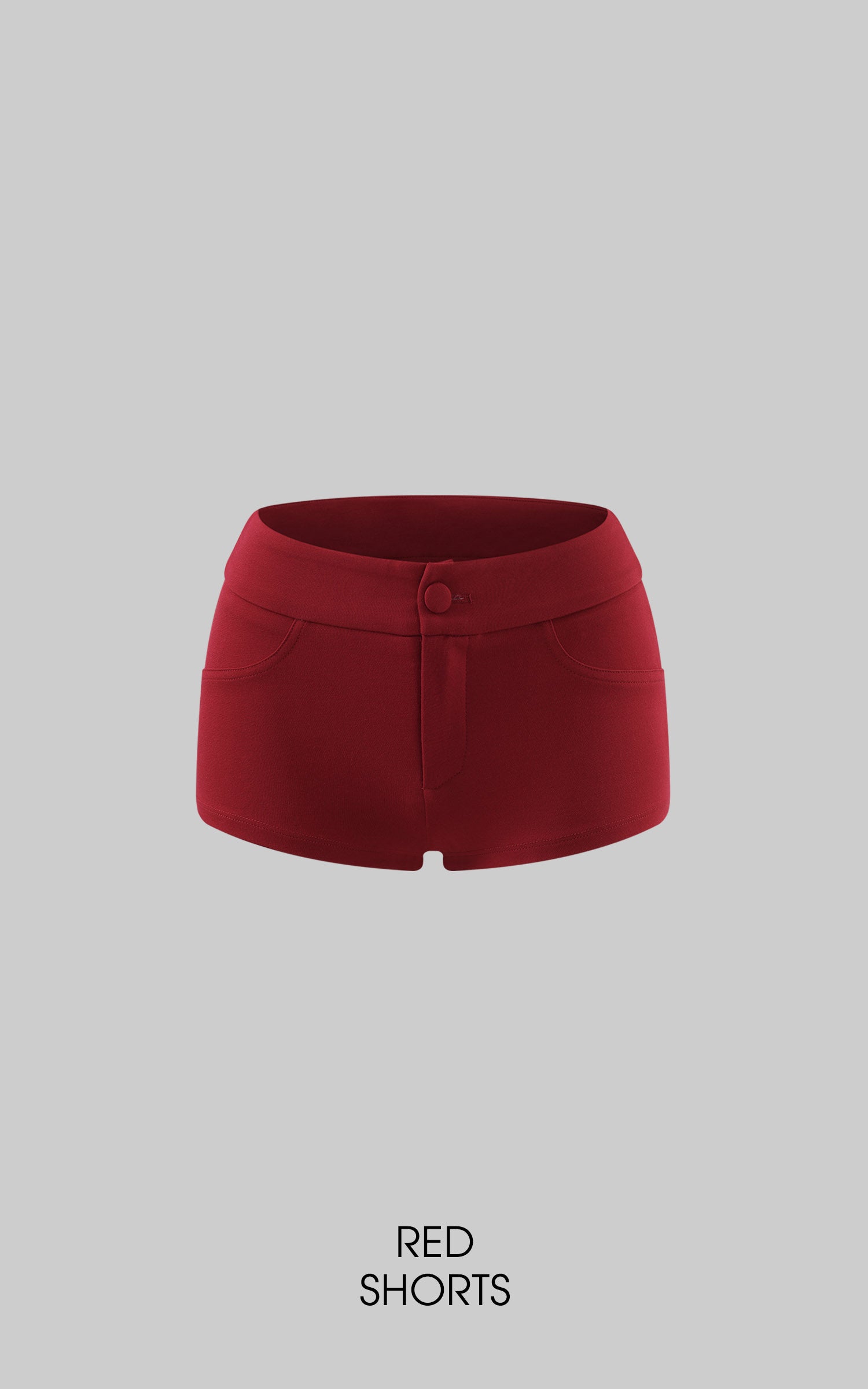 Hydrae Low-Rise Sculpted Micro Shorts with Curved Pocket Seams and Tailored Back Pockets