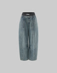 WARDEN EDGE Elastic Waist Wide Leg Denim Pants
