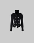 Rase le sol Structured Wool Military Jacket
