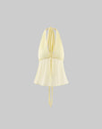 ROVENTE Haut dos nu transparent & Ensemble jupe asymétrique en mousseline