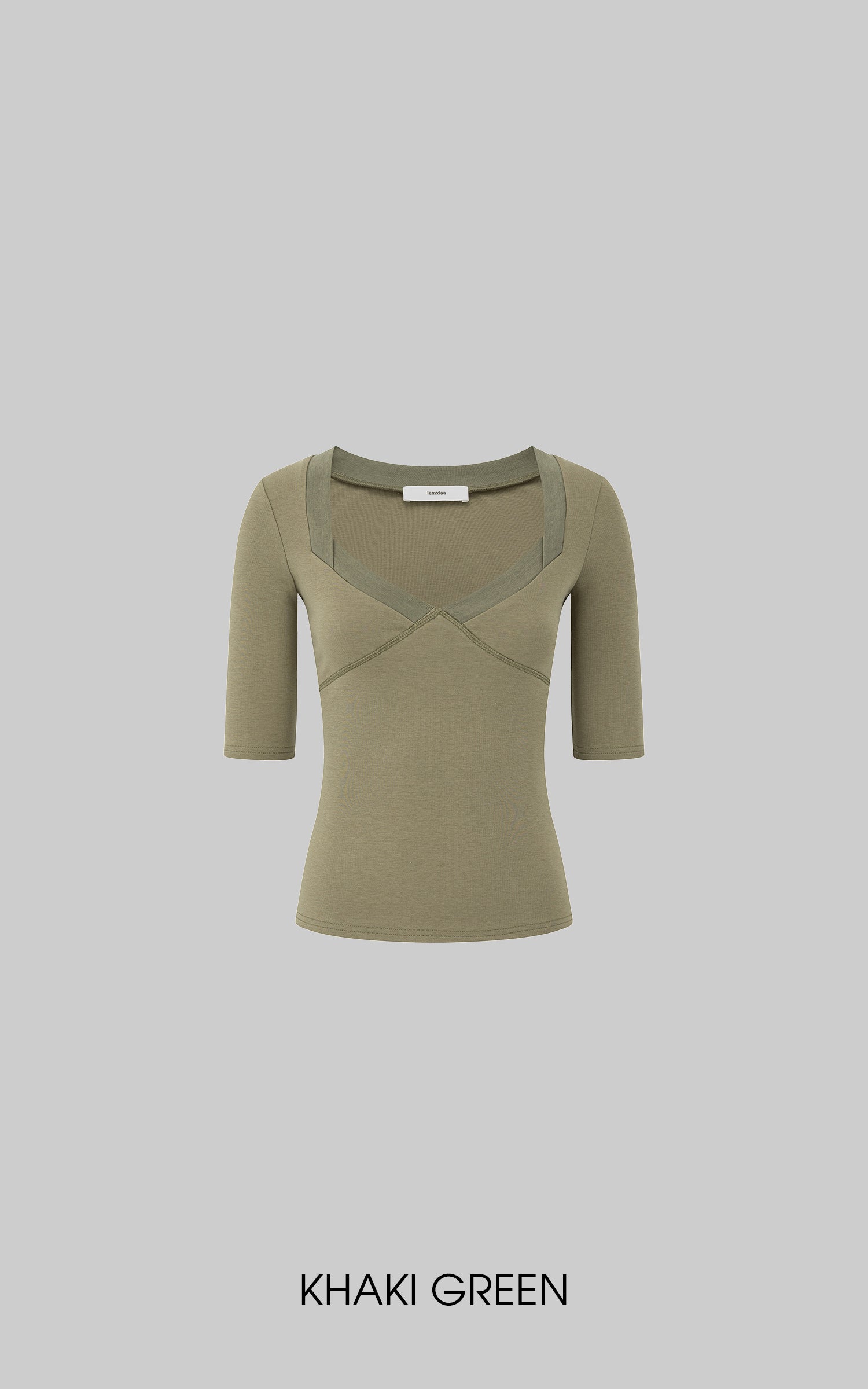 IAMXIAA Square Neck Seam Detail Top