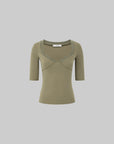 IAMXIAA Square Neck Seam Detail Top