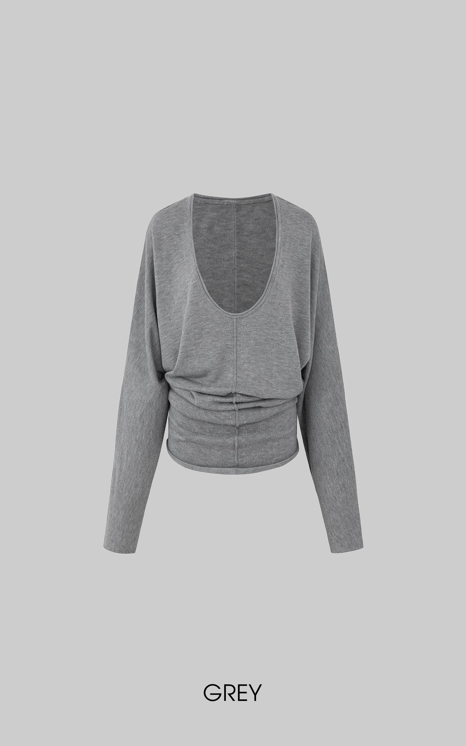 IAMXIAA Deep V Batwing Knit Top