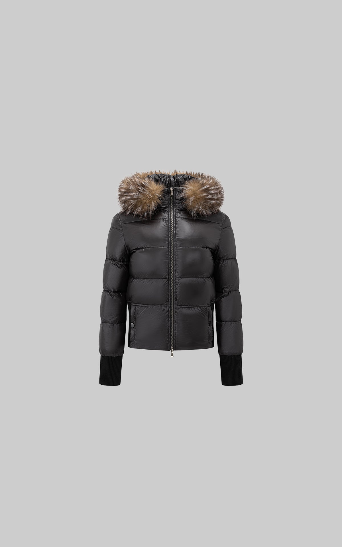 IAMXIAA Faux Fur Hooded Puffer Jacket