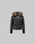 IAMXIAA Faux Fur Hooded Puffer Jacket