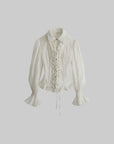 DOINDULGE Ruffled Structured Gothic Shirt