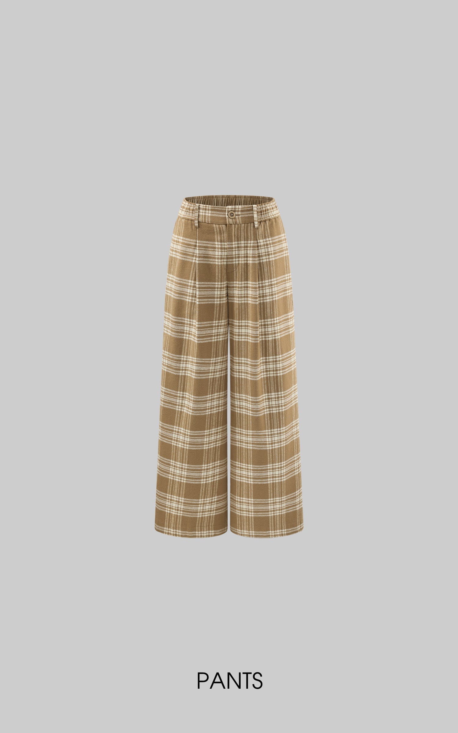 ROVENTE Checked Oversized Shirt &amp; Wide-Leg Pants Set