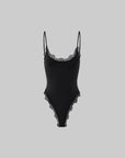 ROVENTE Lace-Trimmed Cut-Out Bodysuit - PINKPARKS