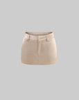 ROVENTE Ensemble haut dos nu transparent à sequins & jupe mini en satin