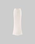 0122stepll Tie-Front Cardigan Button Knit Vest Maxi Skirt Set